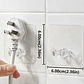 2 Perchas De Pared Extra Fuerte Adhesivo Transparente Colgar - Miniatura 3