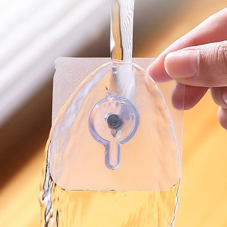 2 Perchas De Pared Extra Fuerte Adhesivo Transparente Colgar 16