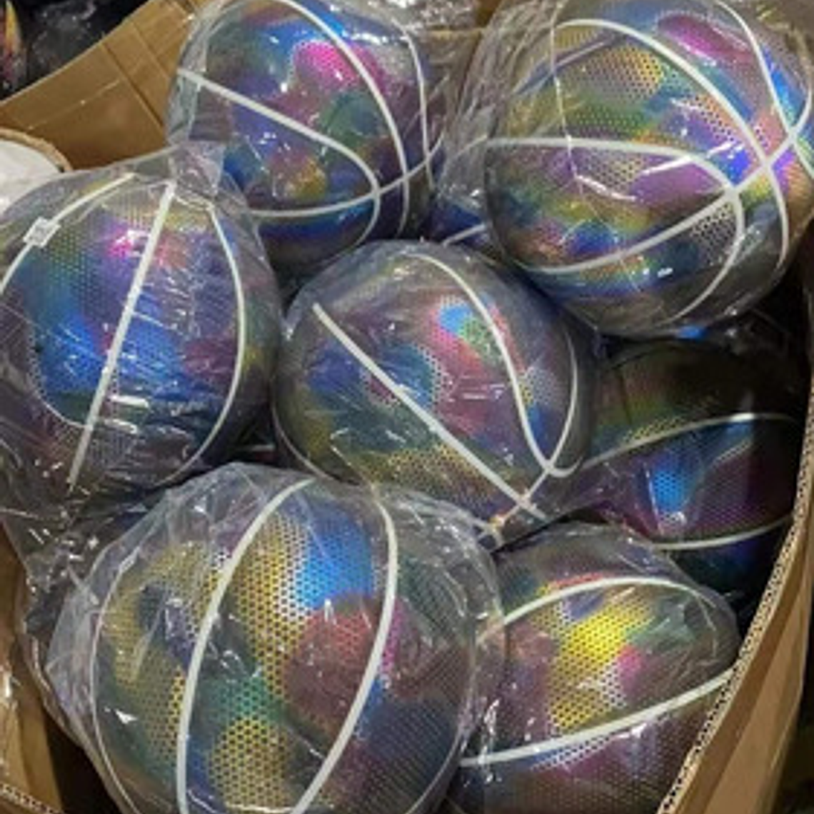 Balón Basketball Holográfico Reflectante Cámara Deporte Flex 8