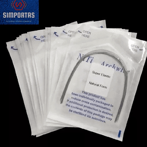 Arco Ortodoncia Niti Superelastic Rectangulares 10u/sobre 