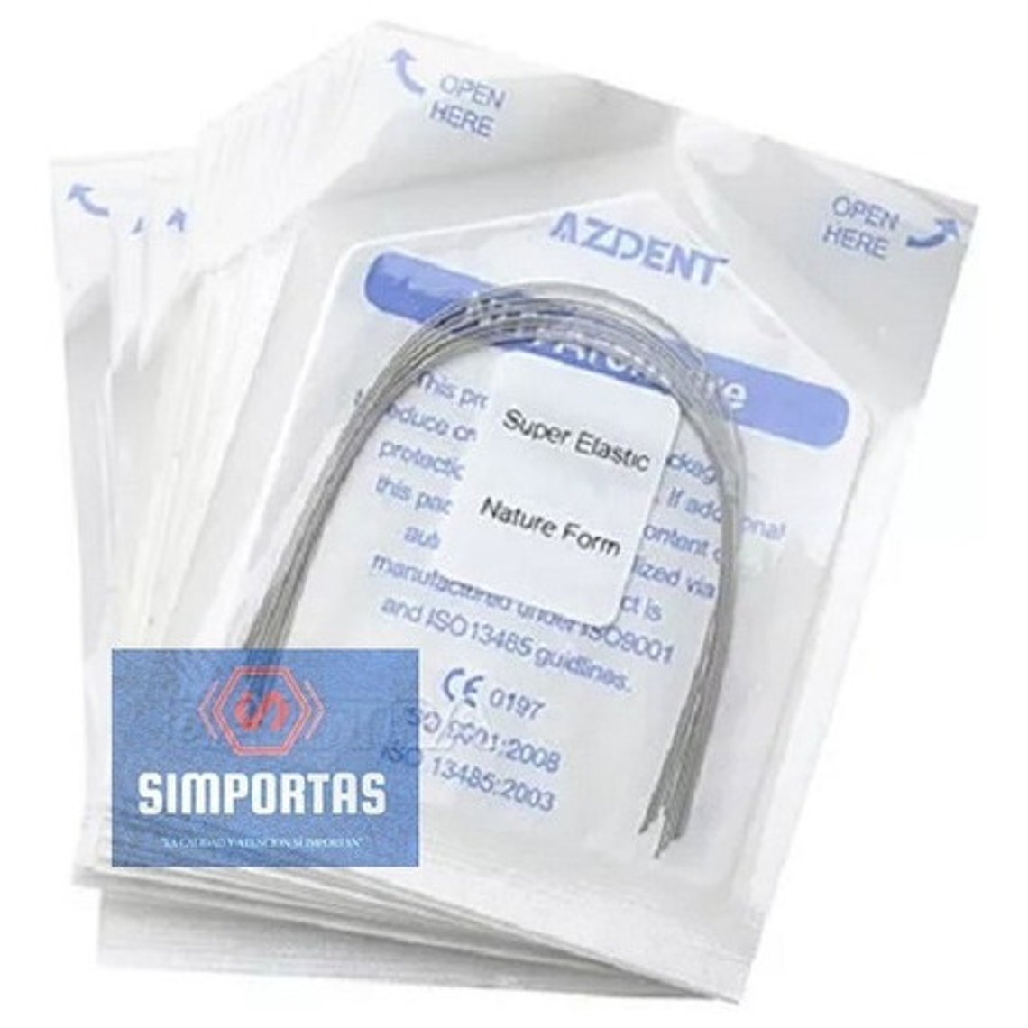 Arco Ortodoncia Niti Superelastic Rectangulares 10u/sobre  20