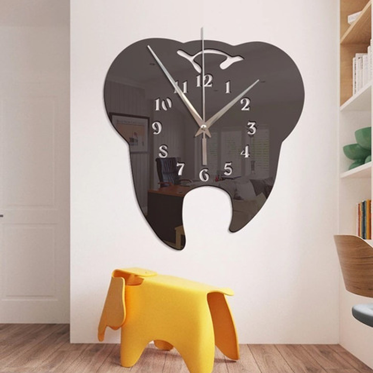 Adhesivo Grande De Pared Dibujo Reloj Forma De Muela Stgo. 5