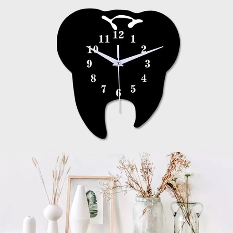 Adhesivo Grande De Pared Dibujo Reloj Forma De Muela Stgo. 6