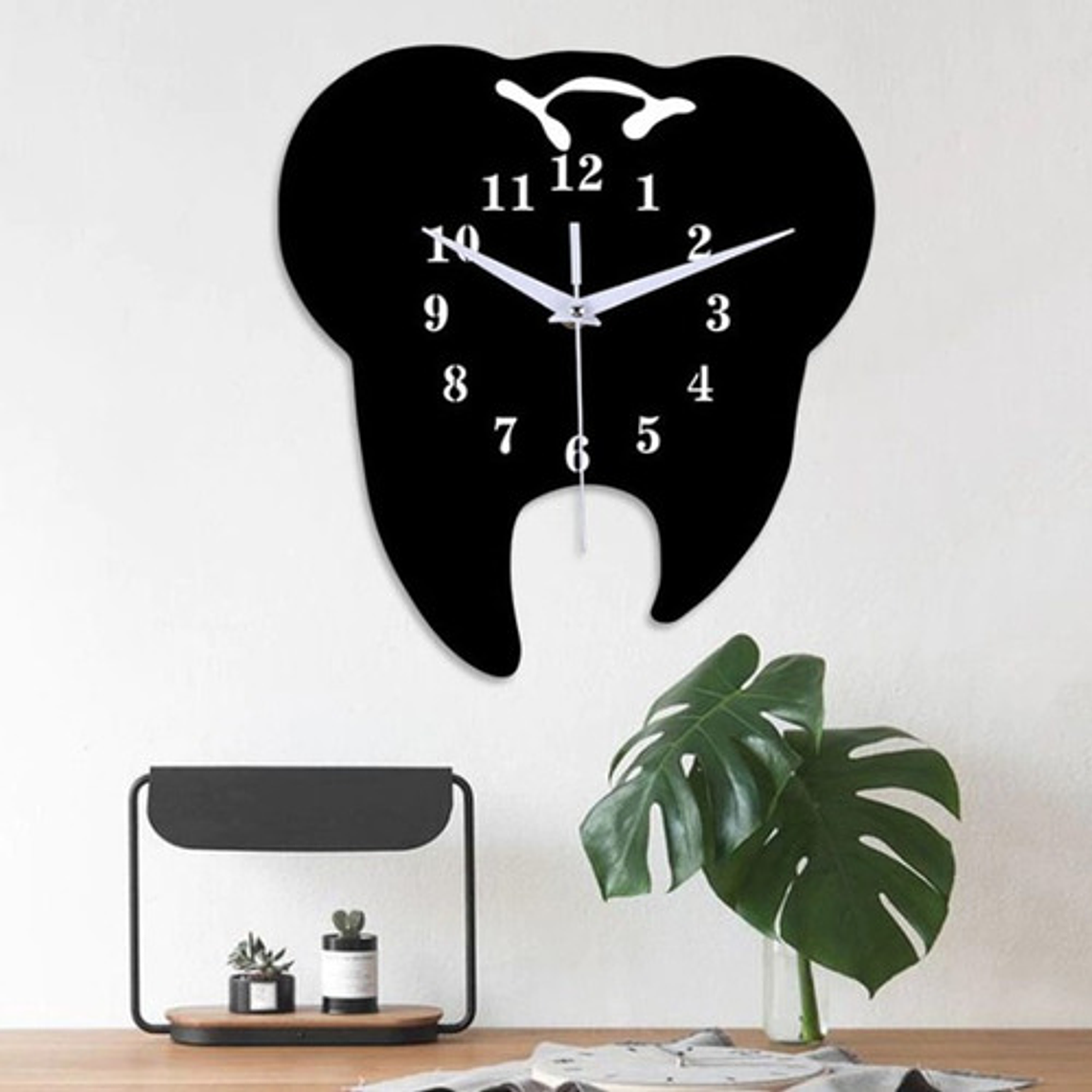 Adhesivo Grande De Pared Dibujo Reloj Forma De Muela Stgo. 8