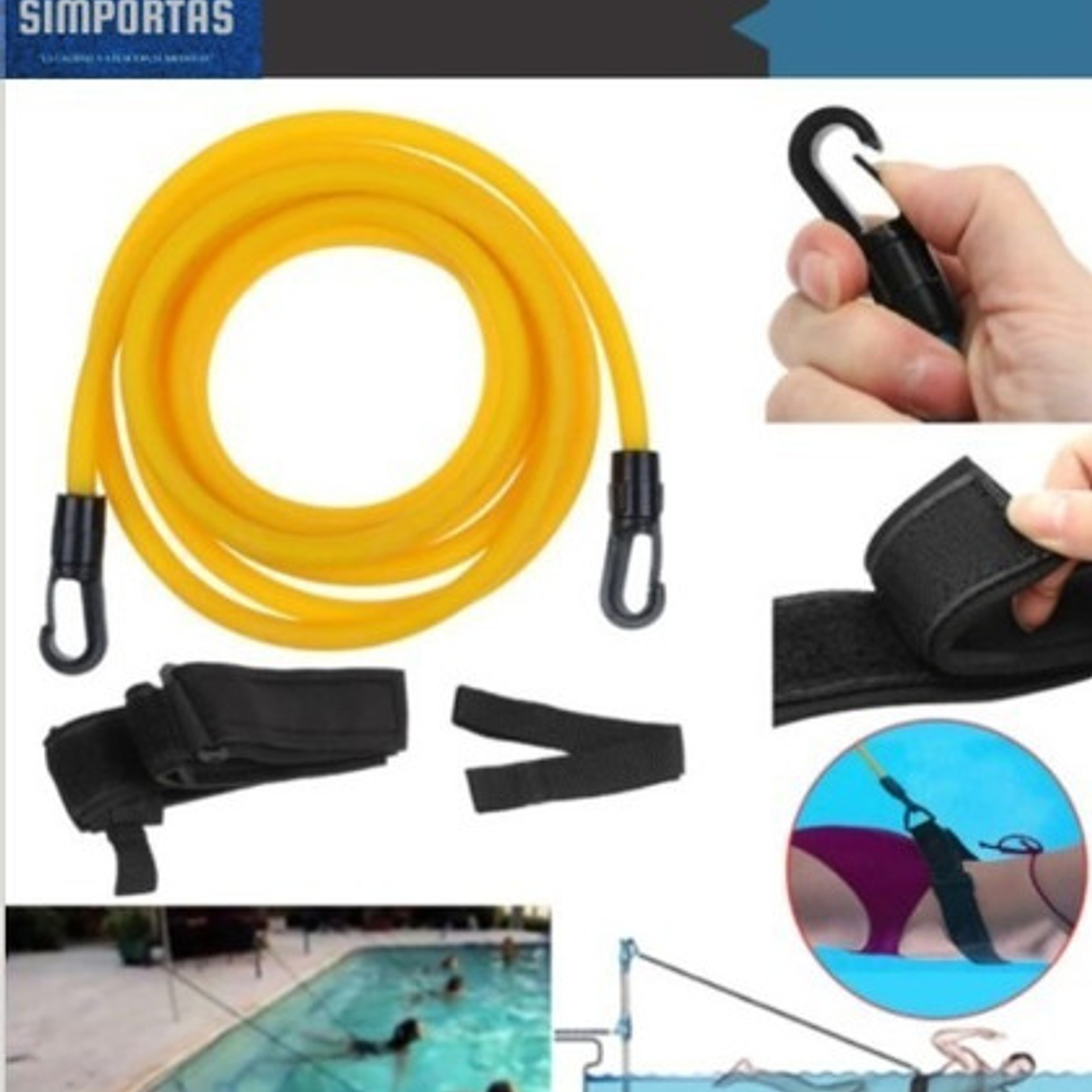 Cinturón De Resistencia Natación Entrenamiento 4m Santiago 6