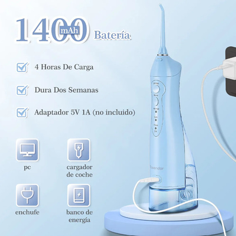 Irrigador Bucal Dental Waterpik Recargable El Mejor Stgo. 9