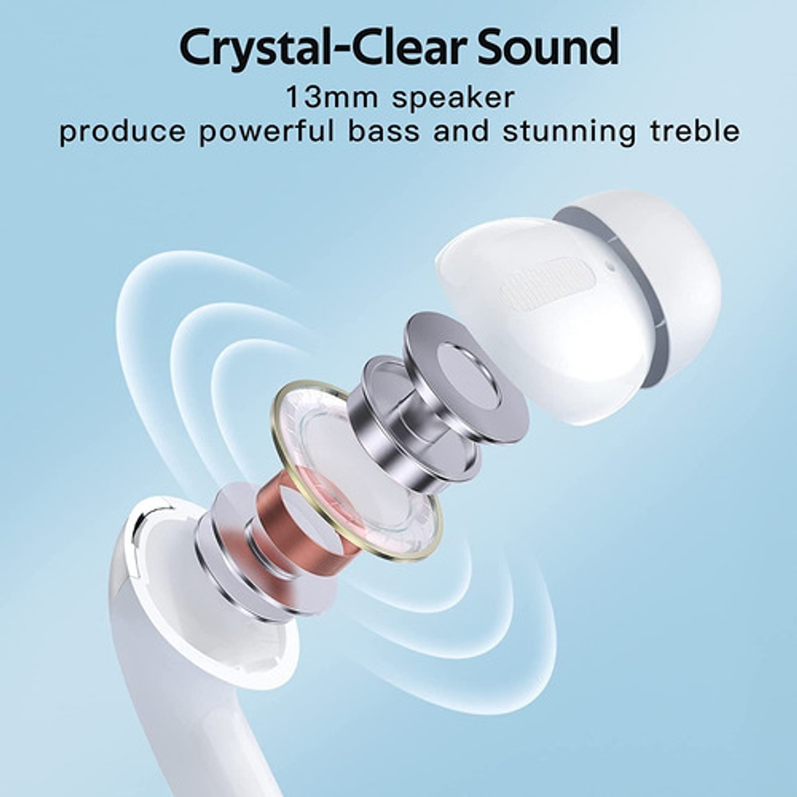 Audífonos In-ear Tagry Únicos Estuche Carga Dual Inalámbrica 10