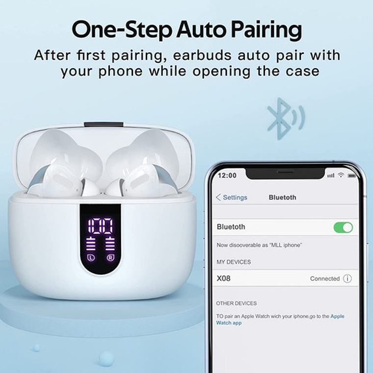 Audífonos In-ear Tagry Únicos Estuche Carga Dual Inalámbrica 12