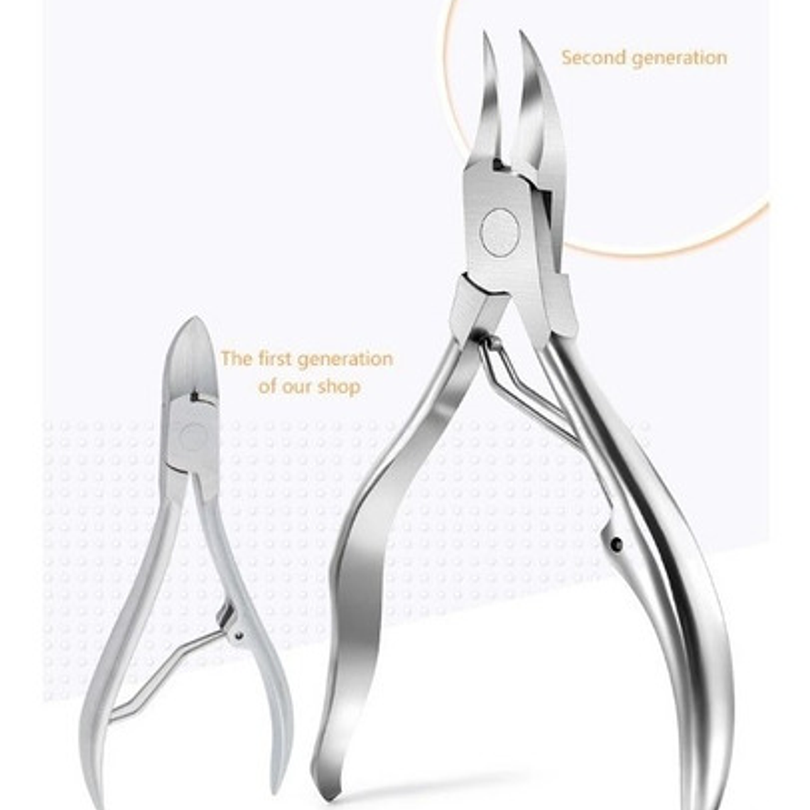 Alicate Recto Curvo Podologia Cutícula Uñas  11.5cm Santiago 4