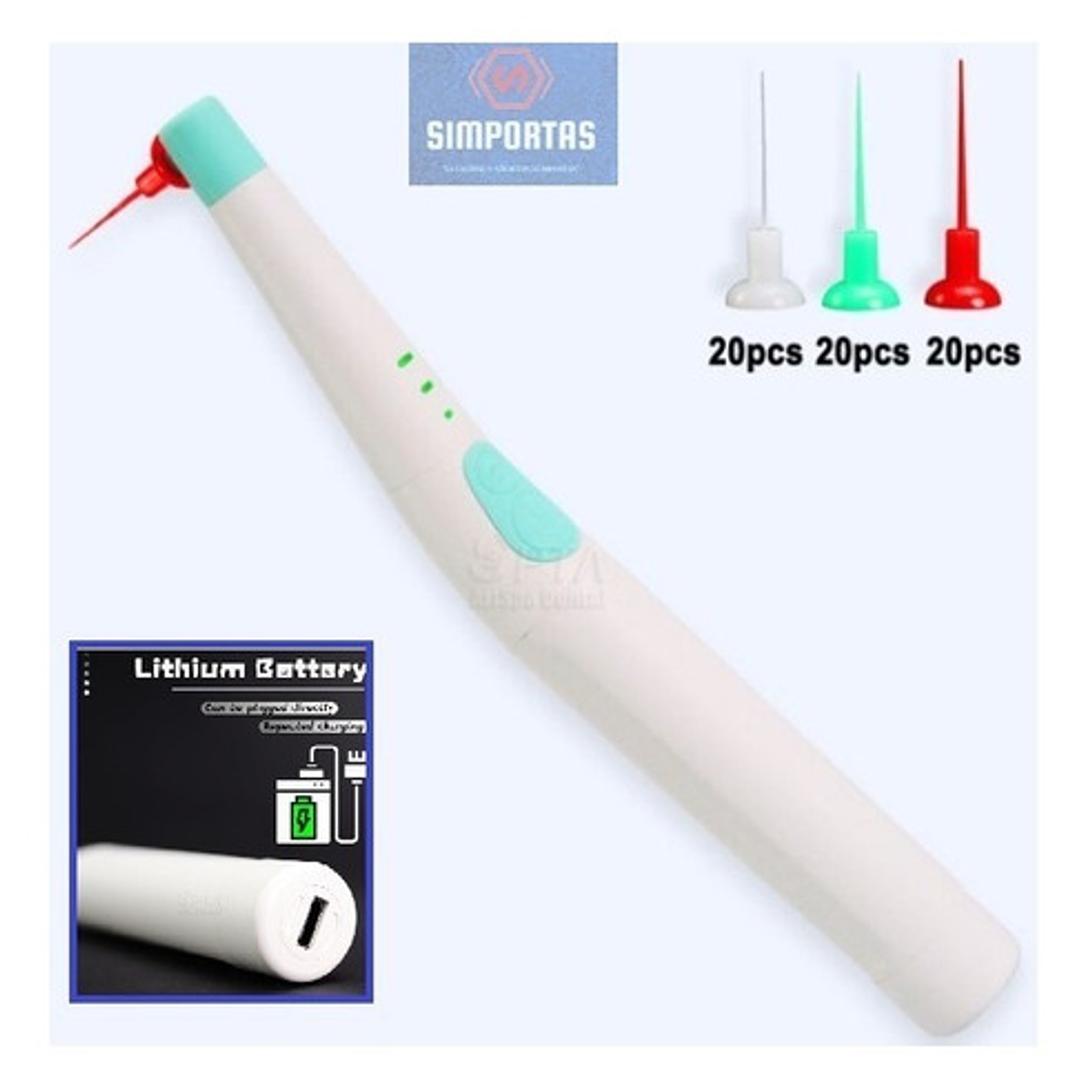 Endo Activador Usb Endodoncia Irrigador Sónico 60 Puntas  2