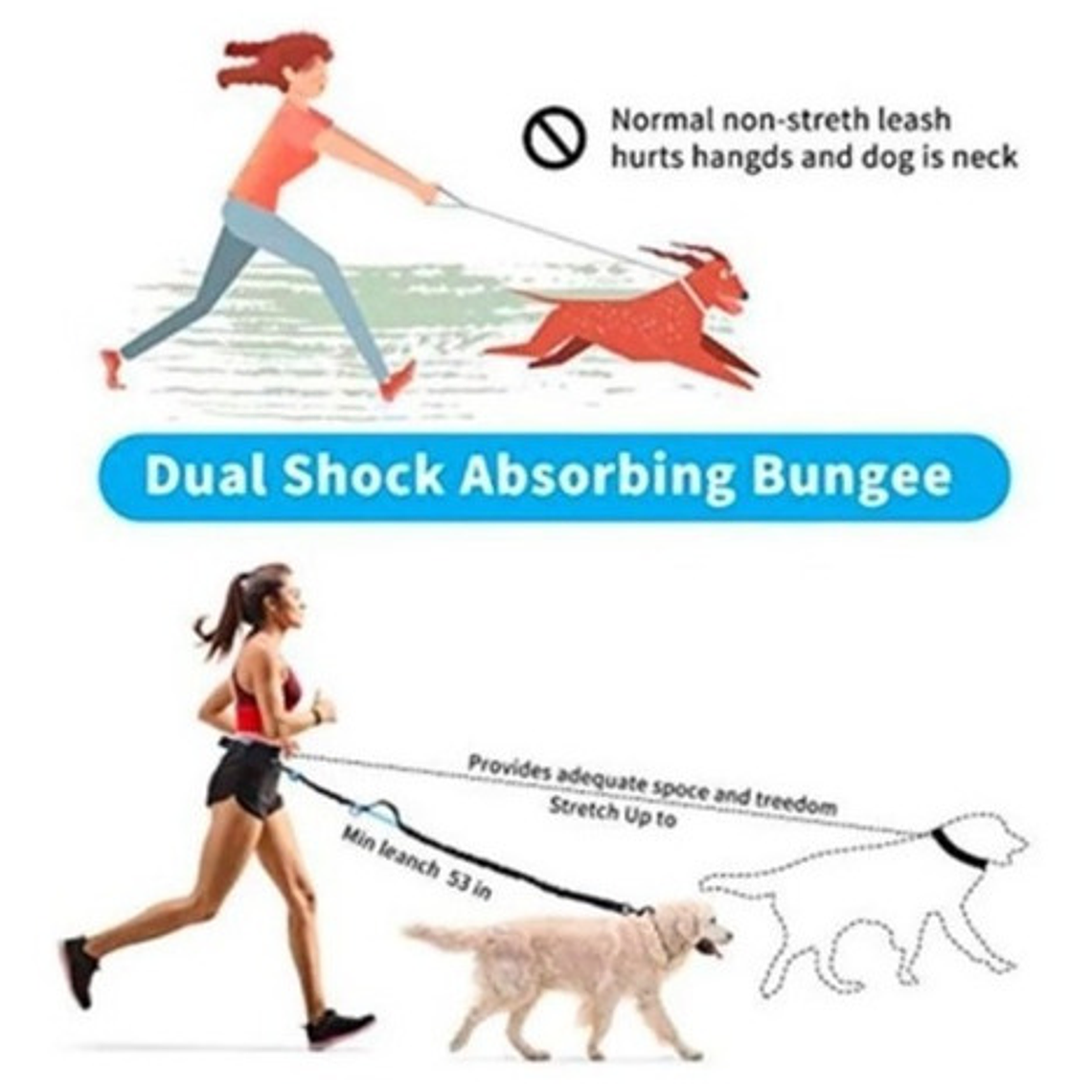 Cinturón Manos Libre Para Correr Perro Con Banano Calidad 6