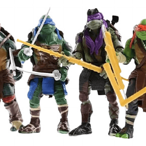Figuras Tortugas Ninja Set De 4 Articuladas 15cms Calidad