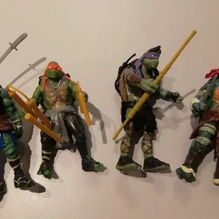Figuras Tortugas Ninja Set De 4 Articuladas 15cms Calidad 6