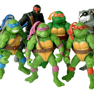 Figuras Tortugas Ninja Clásicas Set De 6 Articuladas 12cms  