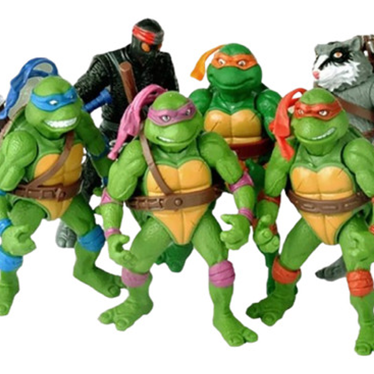 Figuras Tortugas Ninja Clásicas Set De 6 Articuladas 12cms   1