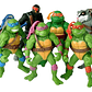 Figuras Tortugas Ninja Clásicas Set De 6 Articuladas 12cms   - Miniatura 1