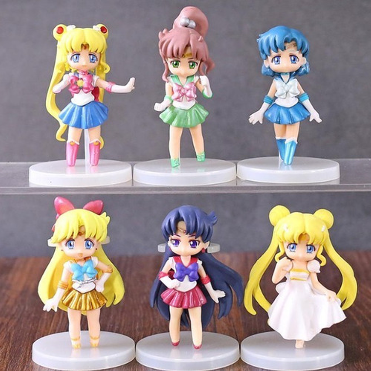 Figuras Sailor Moon Set De 6 Piezas 10 Cms Calidad 2