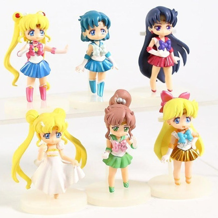 Figuras Sailor Moon Set De 6 Piezas 10 Cms Calidad 5