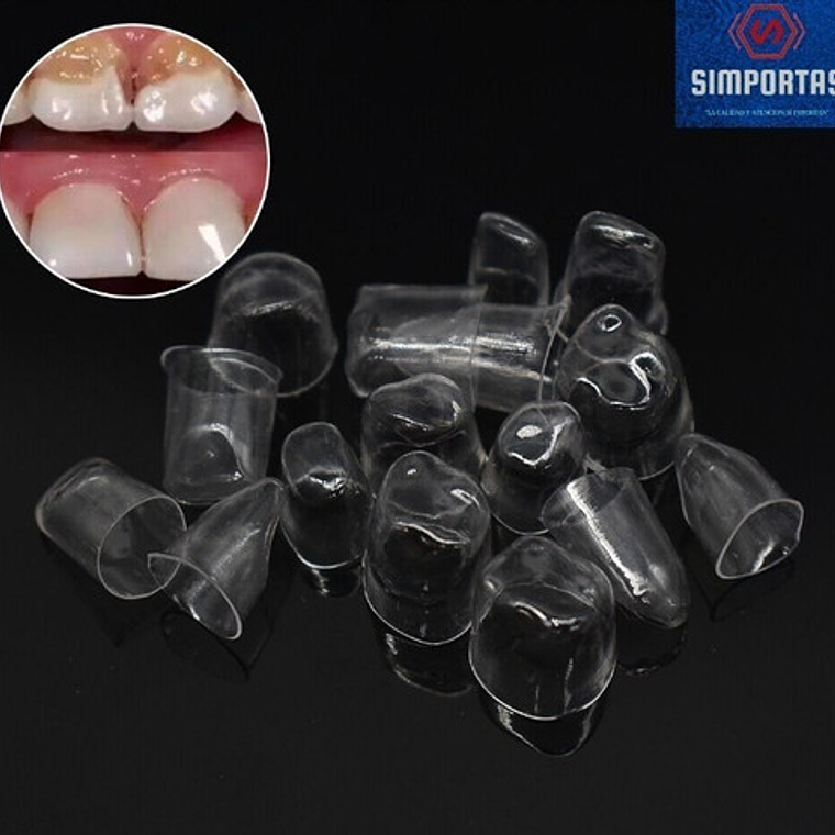 Set Coronas Reconstrucción Dental Celuloide 64u Tranparentes 2