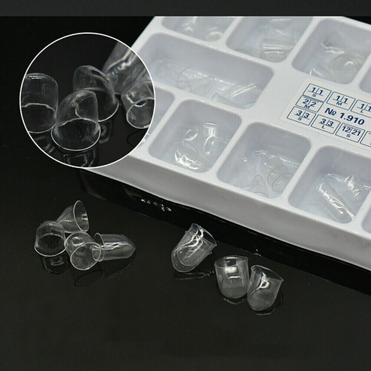 Set Coronas Reconstrucción Dental Celuloide 64u Tranparentes 4
