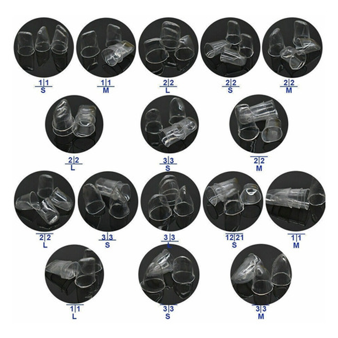 Set Coronas Reconstrucción Dental Celuloide 64u Tranparentes 5