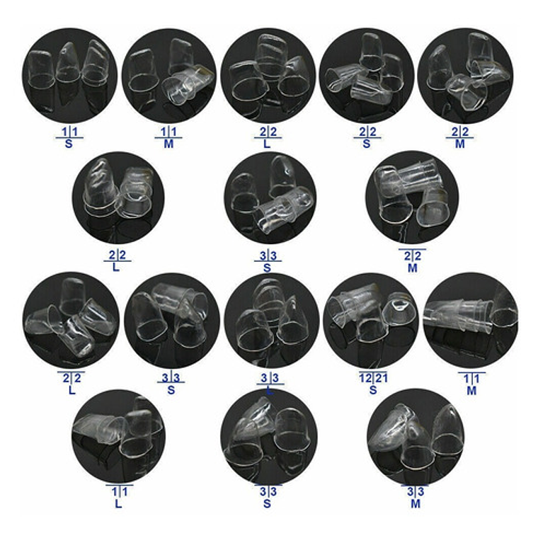 Set Coronas Reconstrucción Dental Celuloide 64u Tranparentes 5