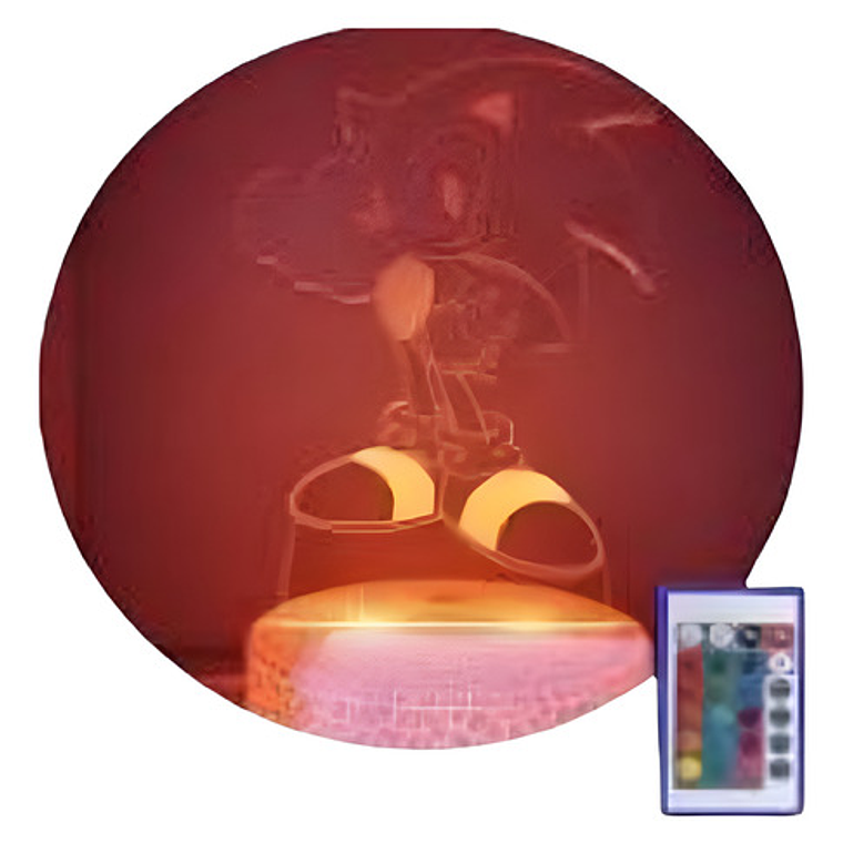 Lámpara Sonic Visual 3d Única Con Control Remoto Colores 1