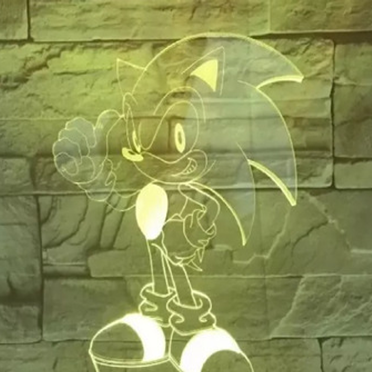 Lámpara Sonic Visual 3d Única Con Control Remoto Colores 2
