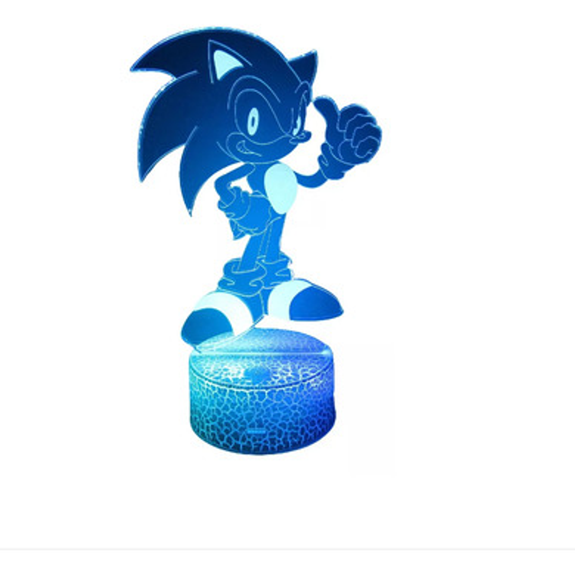 Lámpara Sonic Visual 3d Única Con Control Remoto Colores 7