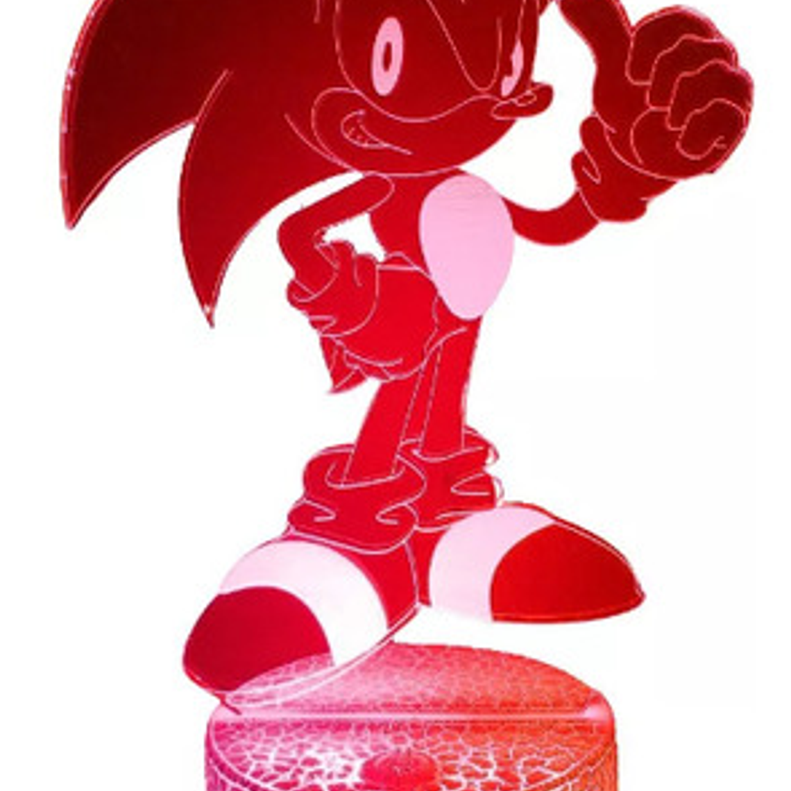 Lámpara Sonic Visual 3d Única Con Control Remoto Colores 8