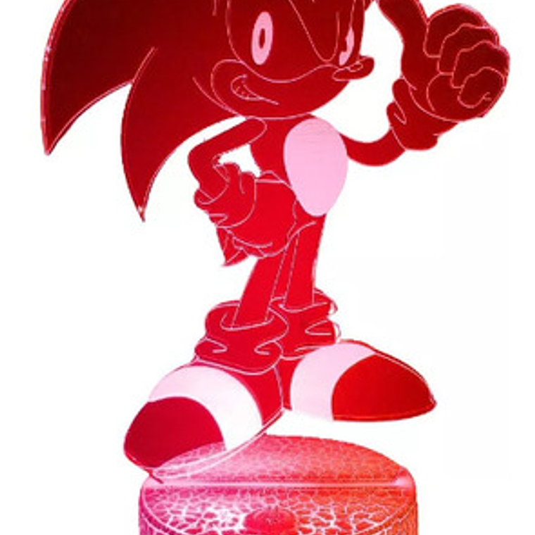 Lámpara Sonic Visual 3d Única Con Control Remoto Colores 8