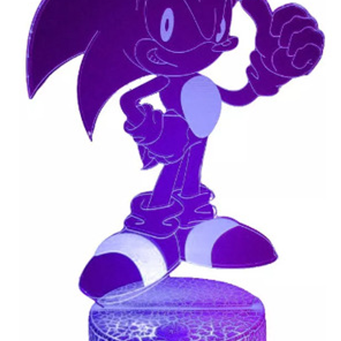Lámpara Sonic Visual 3d Única Con Control Remoto Colores 10