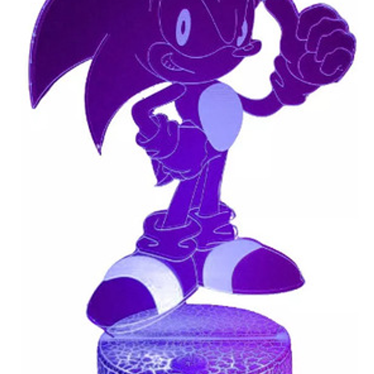 Lámpara Sonic Visual 3d Única Con Control Remoto Colores 10