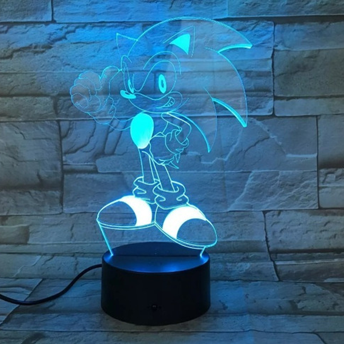 Lámpara Sonic Visual 3d Única Con Control Remoto Colores 13