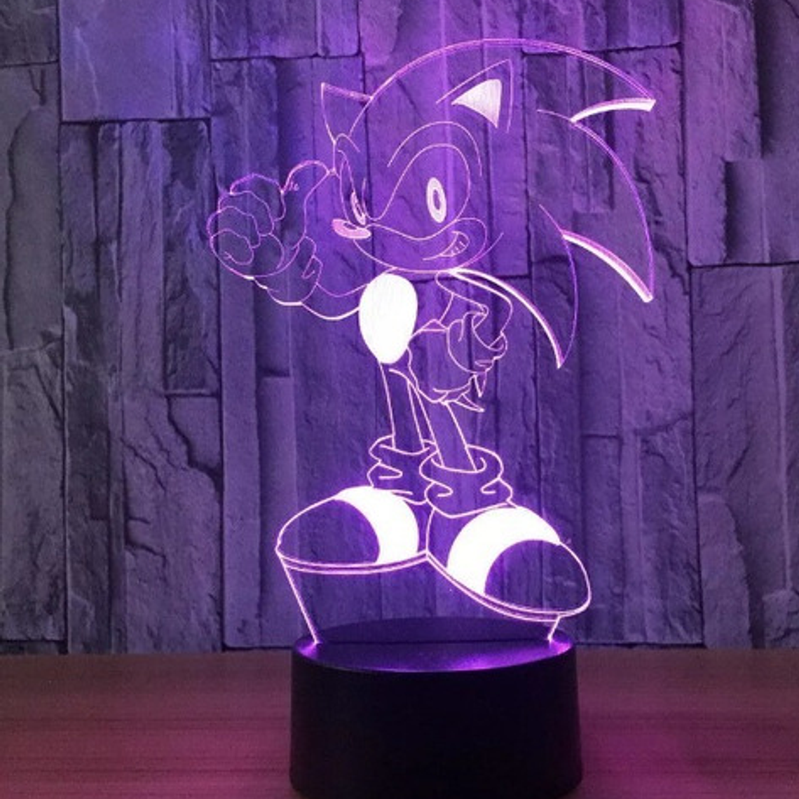 Lámpara Sonic Visual 3d Única Con Control Remoto Colores 14