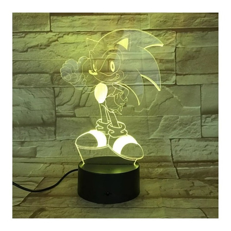 Lámpara Sonic Visual 3d Única Con Control Remoto Colores 15