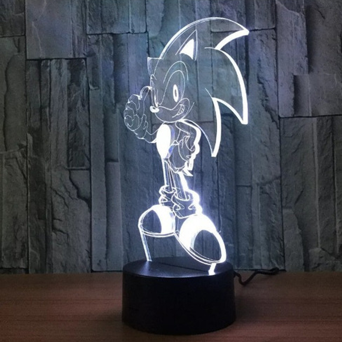 Lámpara Sonic Visual 3d Única Con Control Remoto Colores 16