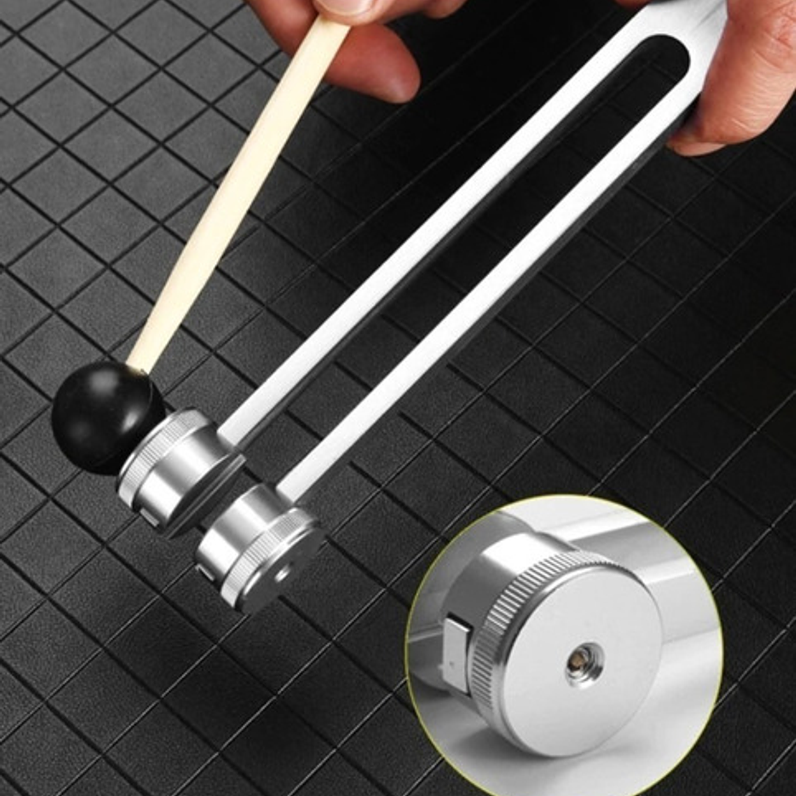 Kit Diapason Medico + Mazo Frecuencia Examen Reflejo 528 Hz 4