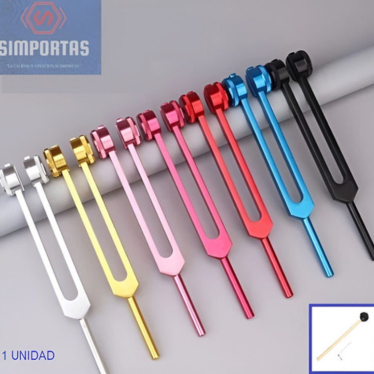 Kit Diapason Medico + Mazo Frecuencia Examen Reflejo 528 Hz 7