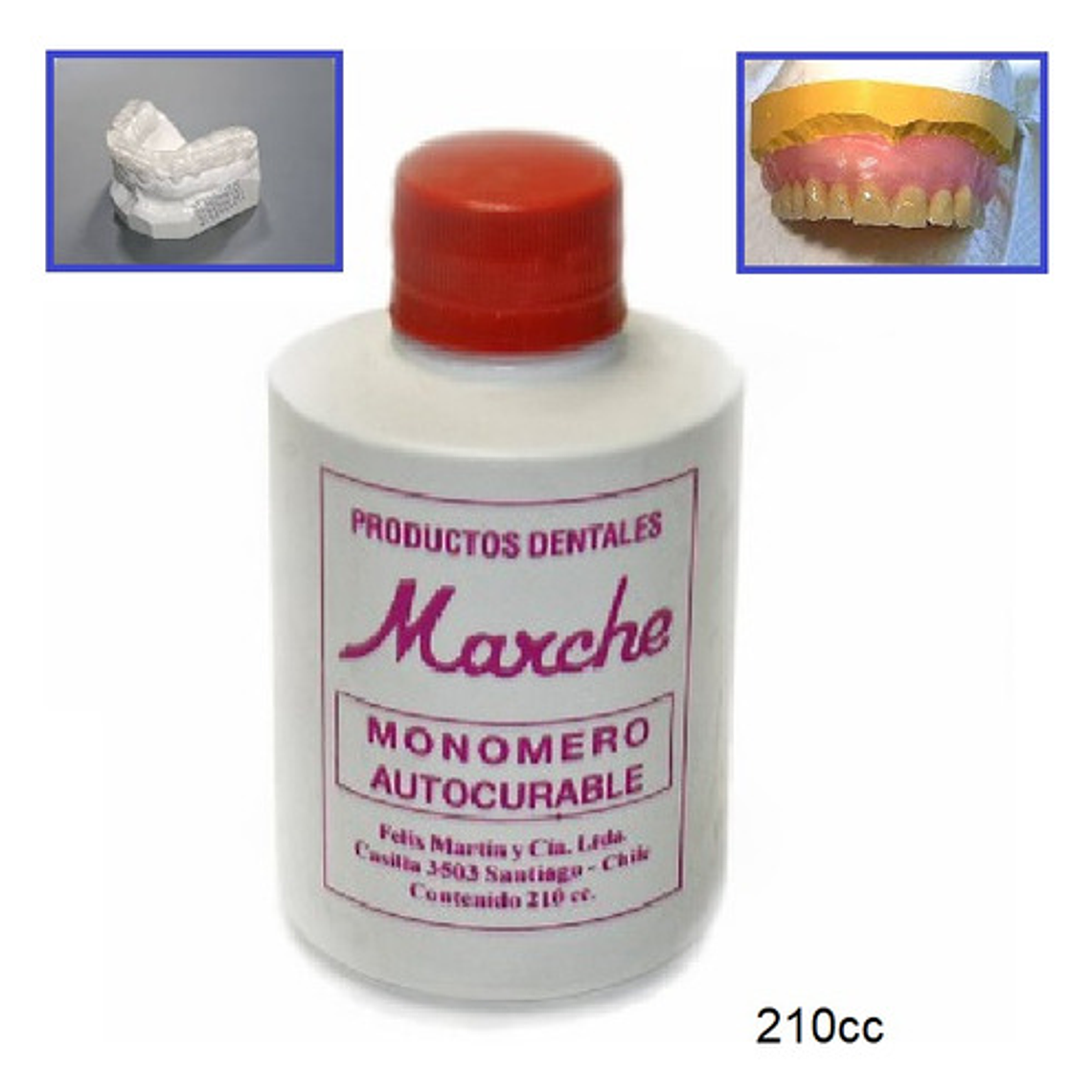 Monómero Rápido Autocurado Dental Envase Grande 210cc Stgo. 2