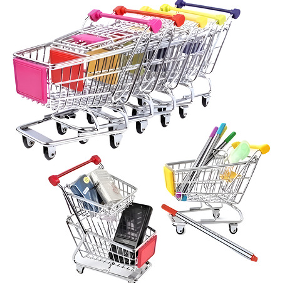 Mini Carro De Supermercado Escala 48:1 Juego Adorno Calidad 5