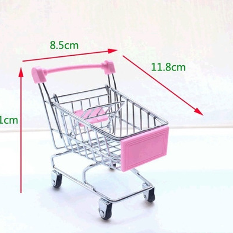 Mini Carro De Supermercado Escala 48:1 Juego Adorno Calidad 7