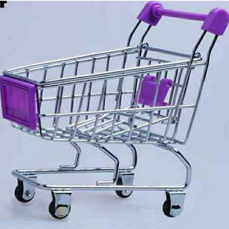 Mini Carro De Supermercado Escala 48:1 Juego Adorno Calidad 14