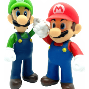 Figura De Mario Y Luigi Articulada 12 Cms Calidad 