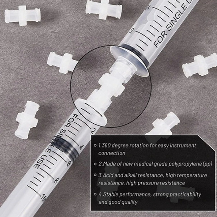 Conector Para Jeringa Transferencia Mezcla Luer-lock Unidad 4