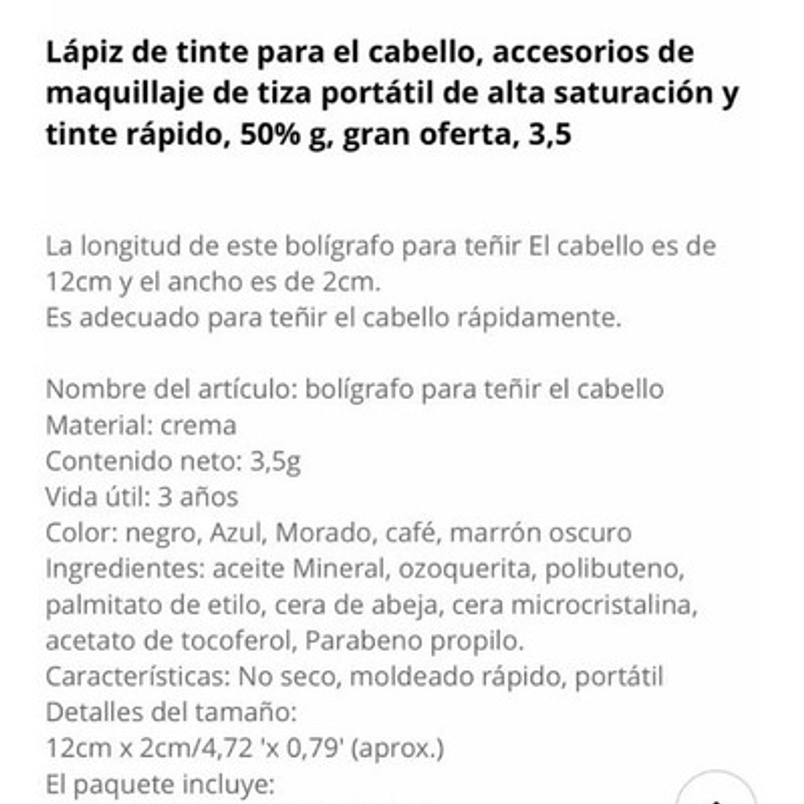 Tinte Lápiz Para Raíces Y Canas Instantáneo Temporal Stgo. 7