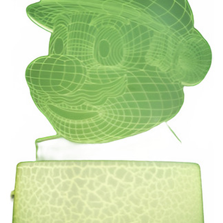 Lámpara Súper Mario Bross 3d Control Remoto Único Base Crack 1