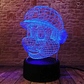Lámpara Súper Mario Bross Visual 3d Con Control Remoto Color - Miniatura 4