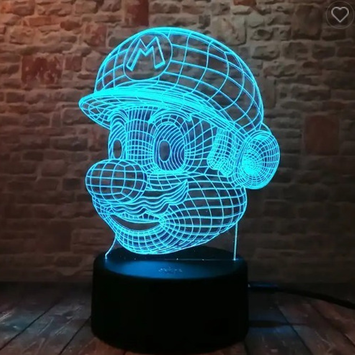 Lámpara Súper Mario Bross Visual 3d Con Control Remoto Color 6