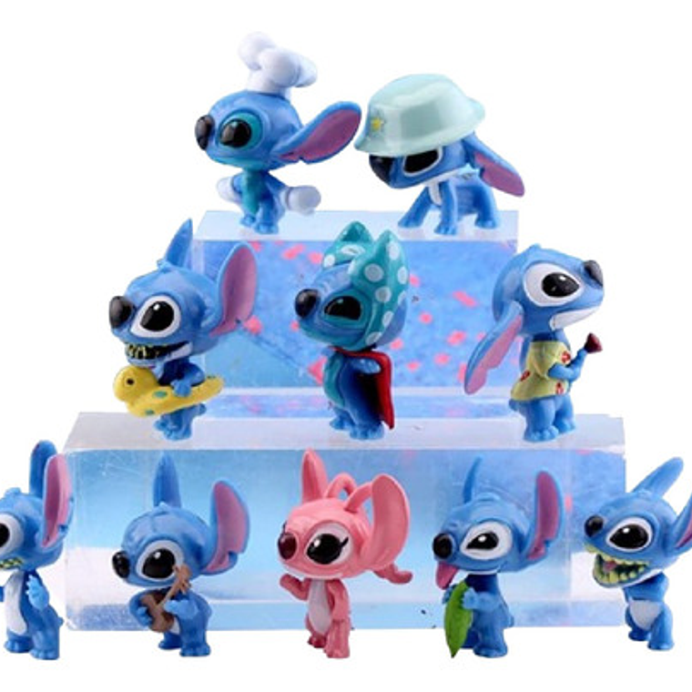 Figuras Lilo Y Stitch Set De 10 Piezas 5 Cms Calidad Stgo. 1